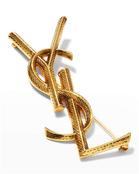 ysl brooch snake|Saint Laurent YSL Snake Textured Brooch .